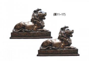 黔江公園獅子雕塑供求，景觀雕塑，鑄銅趴獅雕塑優選